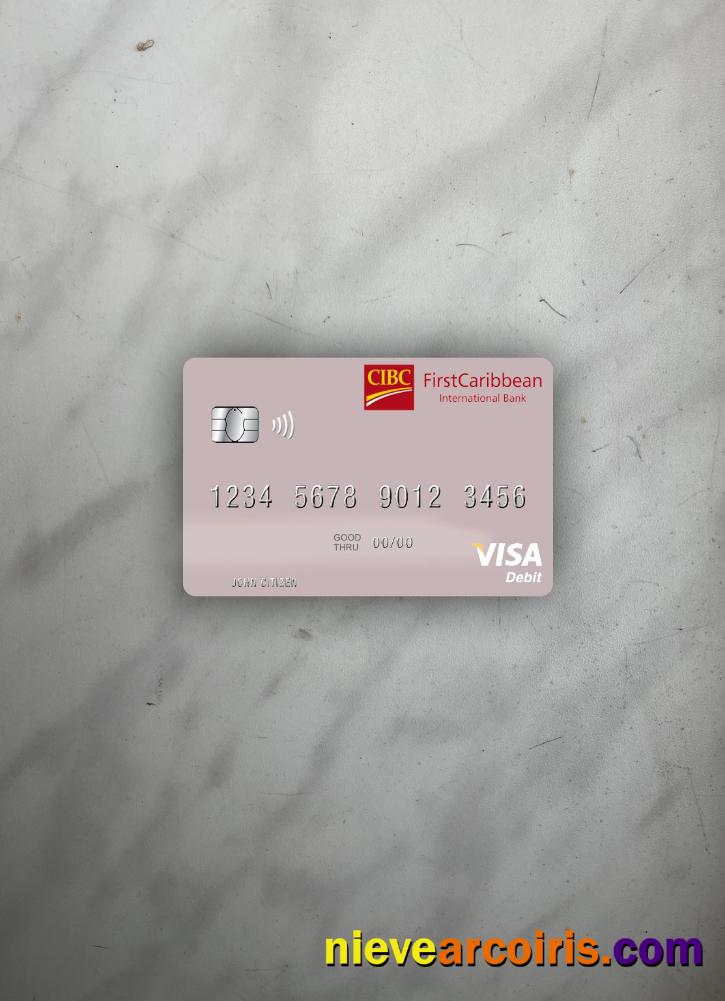 Saint Vincent and the Grenadines FirstCaribbean International Bank visa debit card photolook